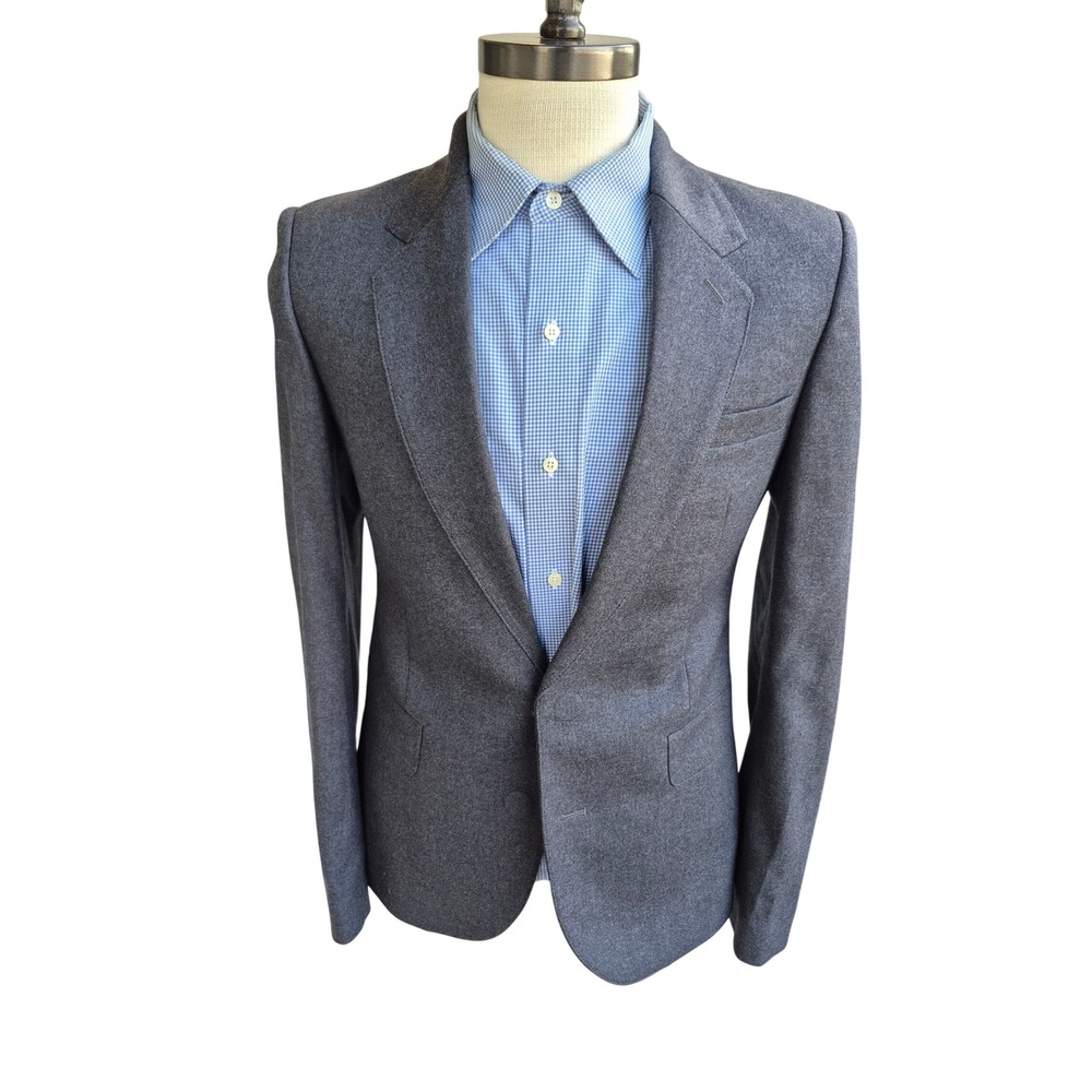 Maison Martin Margiela x H&M Grey Wool Blend Blazer Jacket Hook Eye Closure 36 R